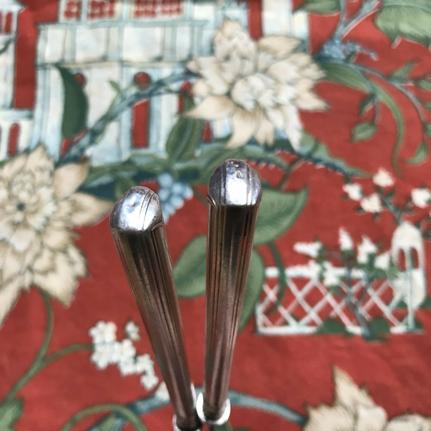 Pair of Silver handled Pate knives