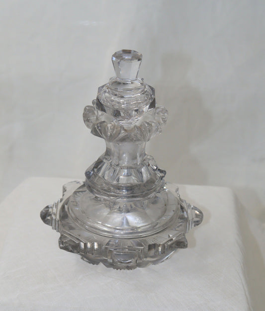 Victorian cut crystal perfume bottle