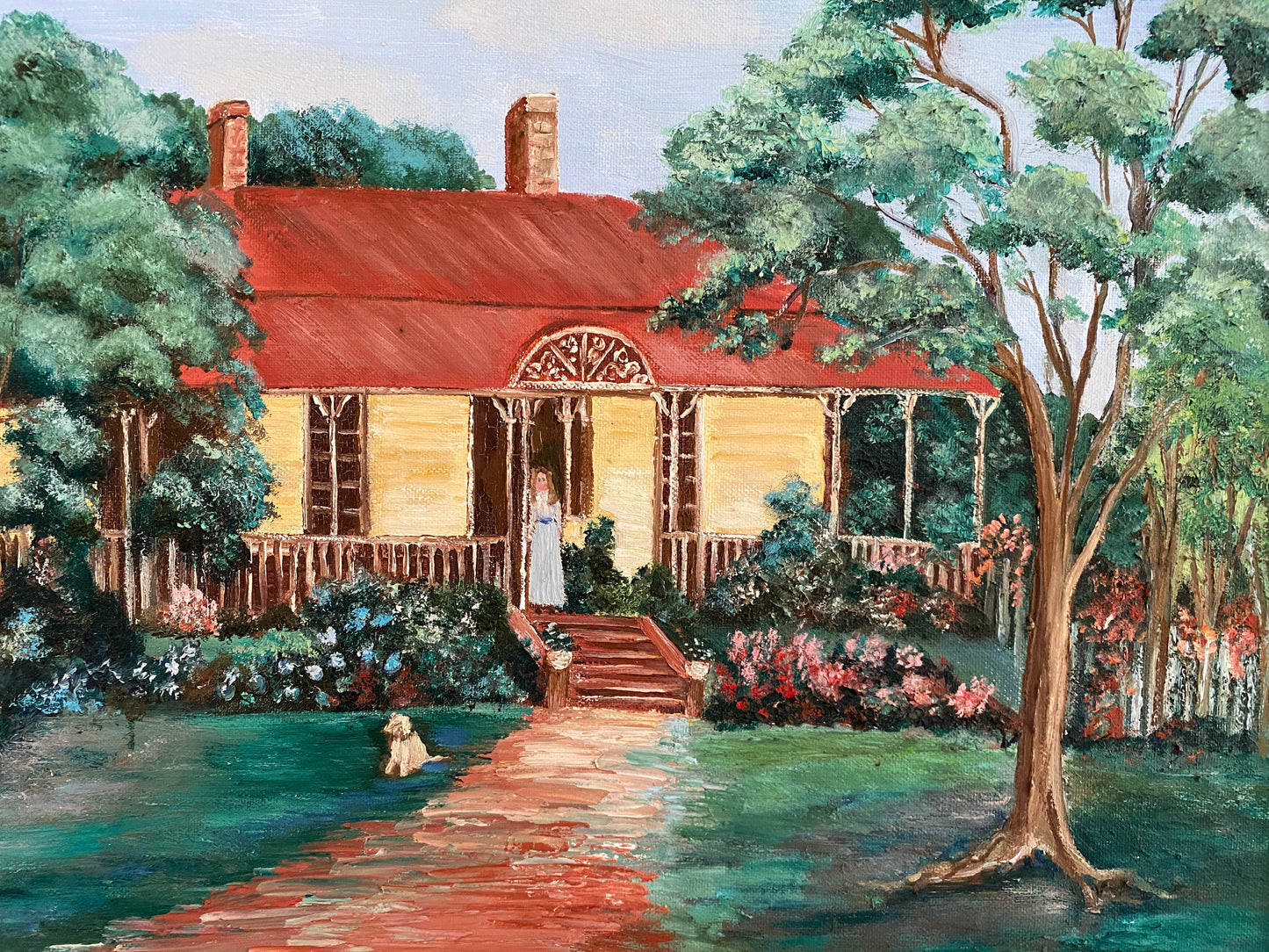 Painting of Country Queenslander & Garden