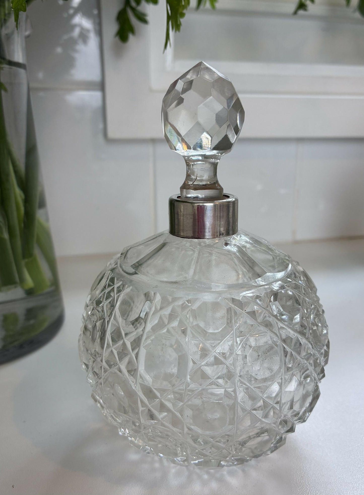 Hobnail Crystal Scent Bottle