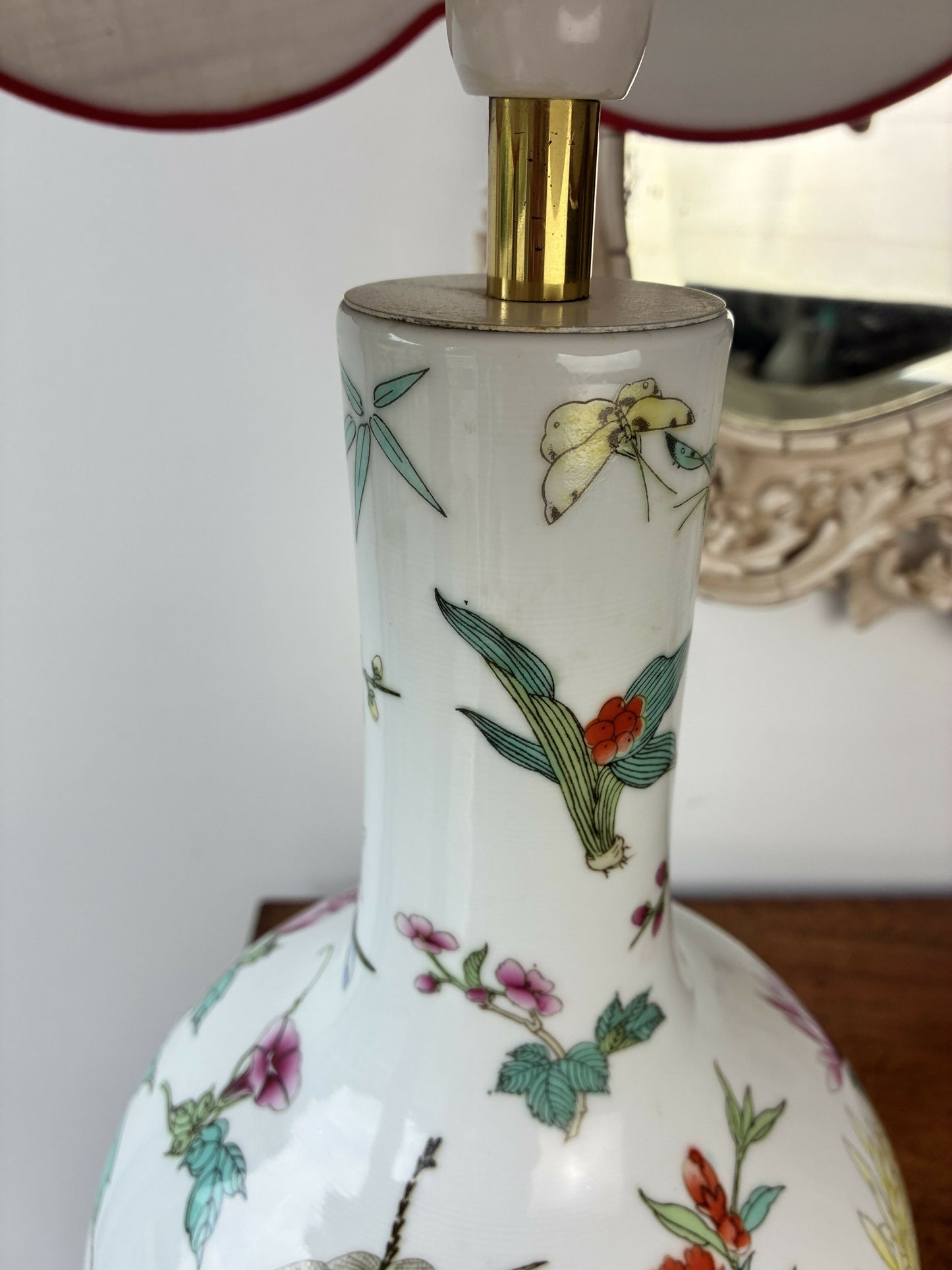 Gourd shaped Chinoiserie Lamp Base