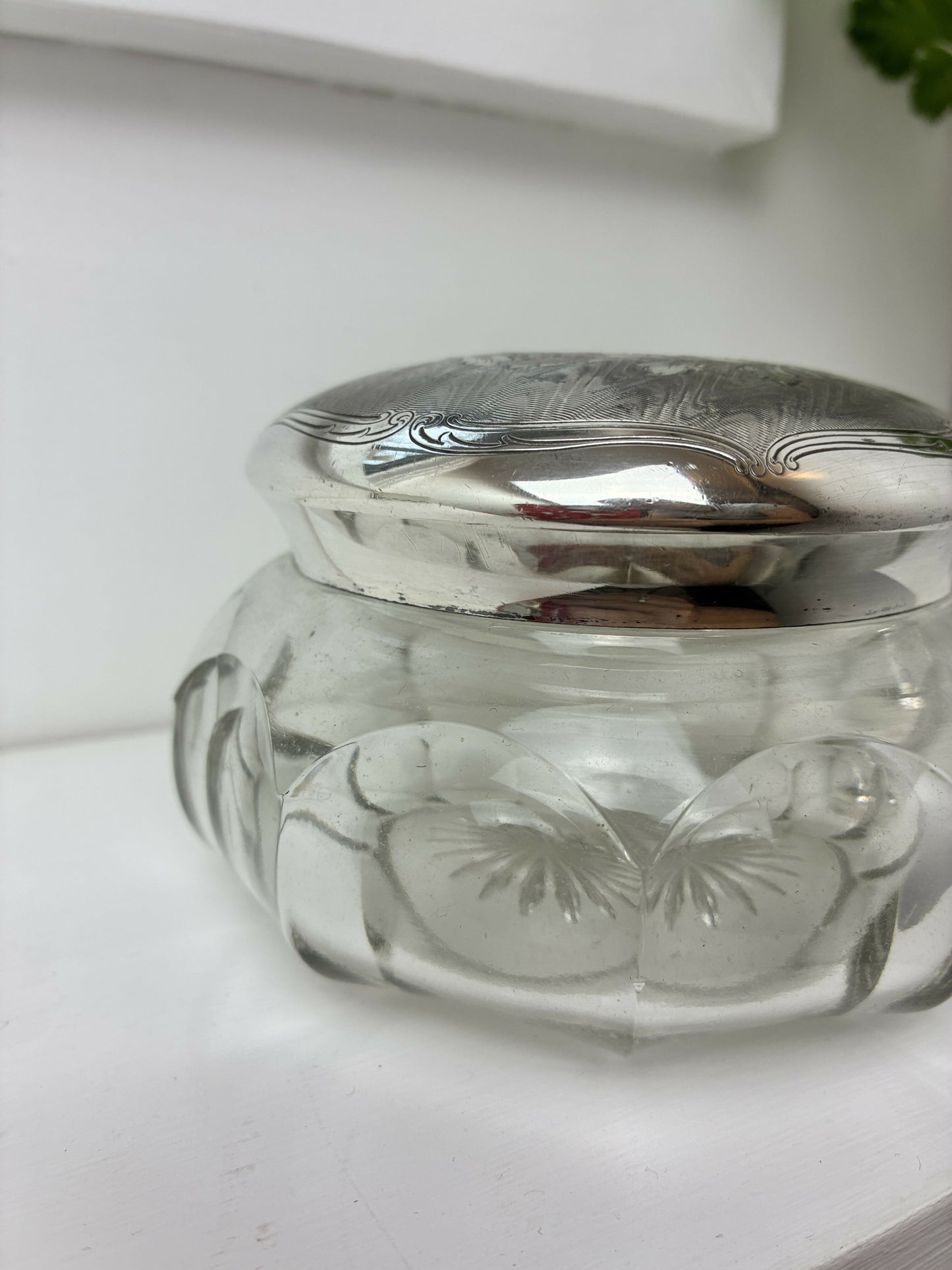 Silver topped Vanity Jar