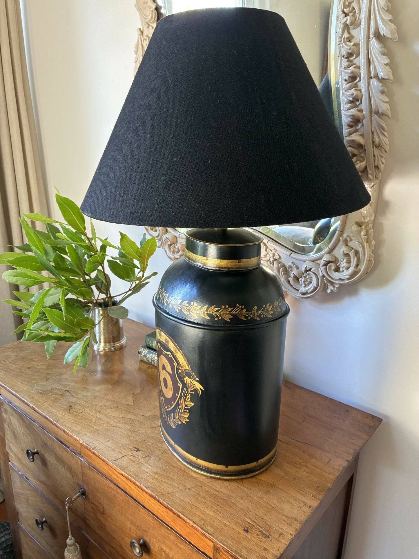 Tin Tea Caddy Lamp