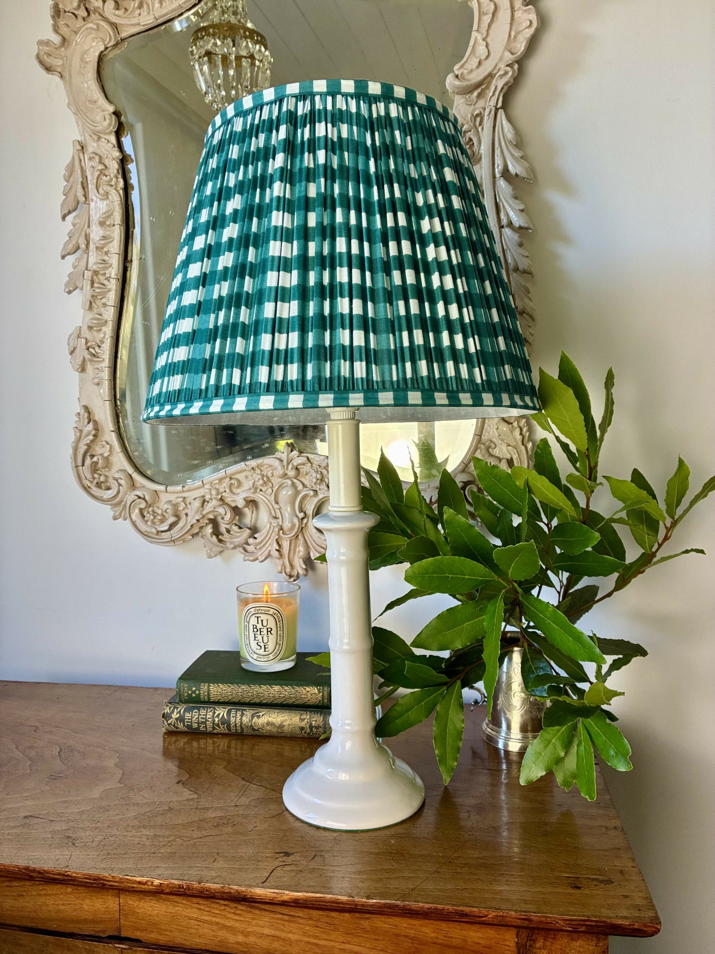 Faux Bamboo Candlestick Lamp Base