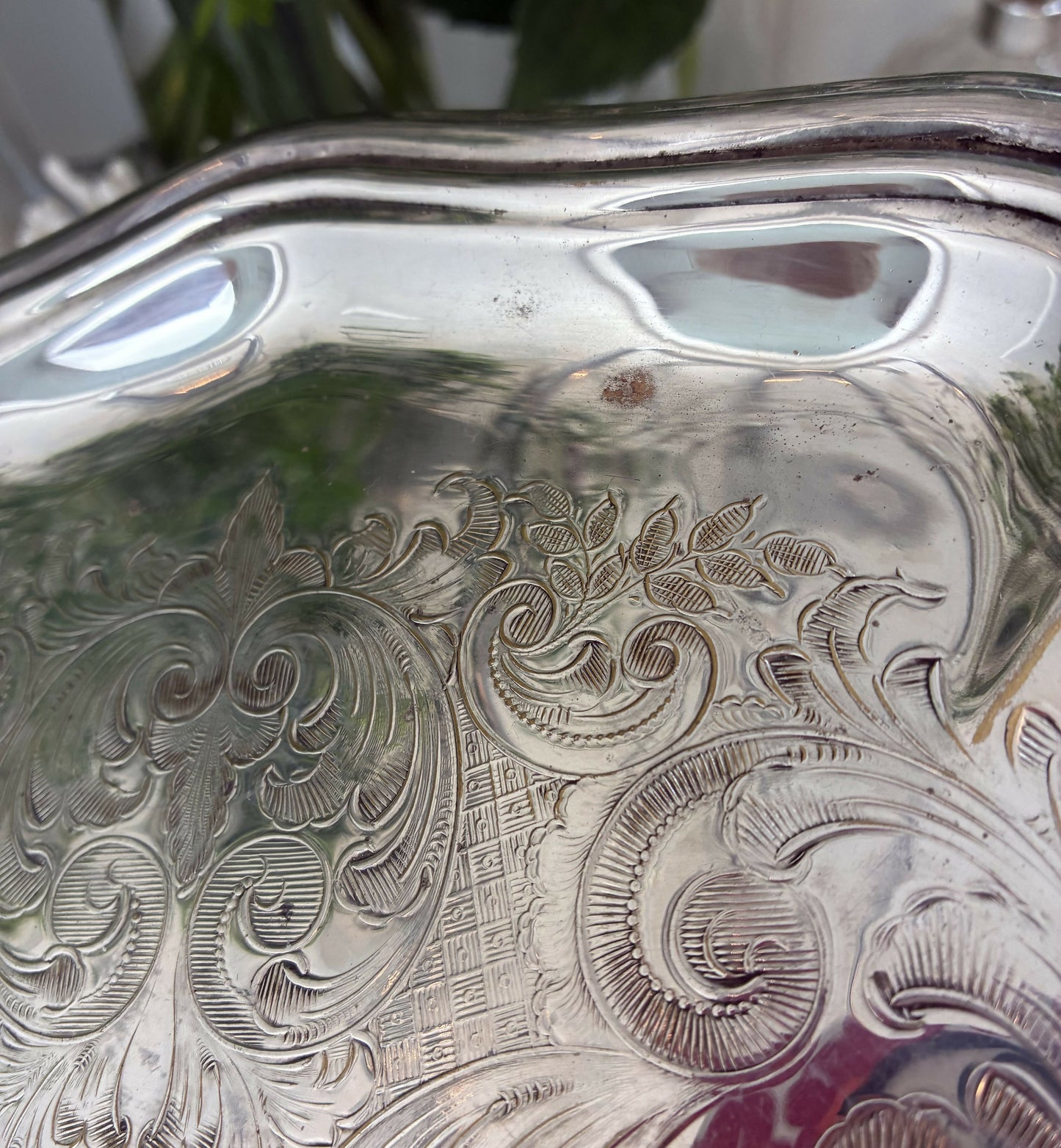 Round Silver Tray