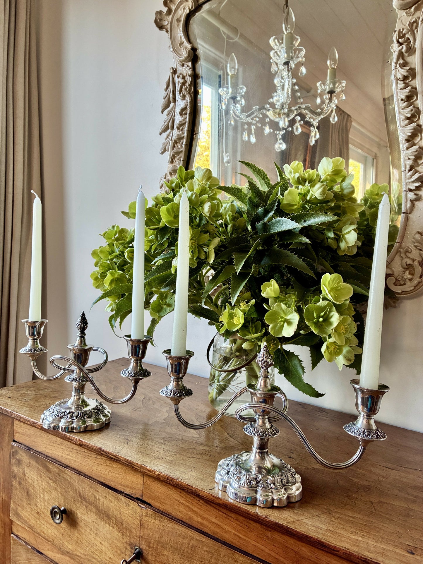 Pair of Hardy Bros Silver Candelabras