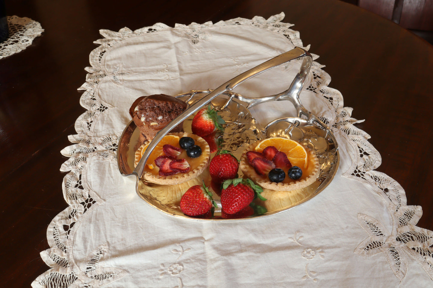 Silver plated Art Nouveau serving tray by Kayser of Germany