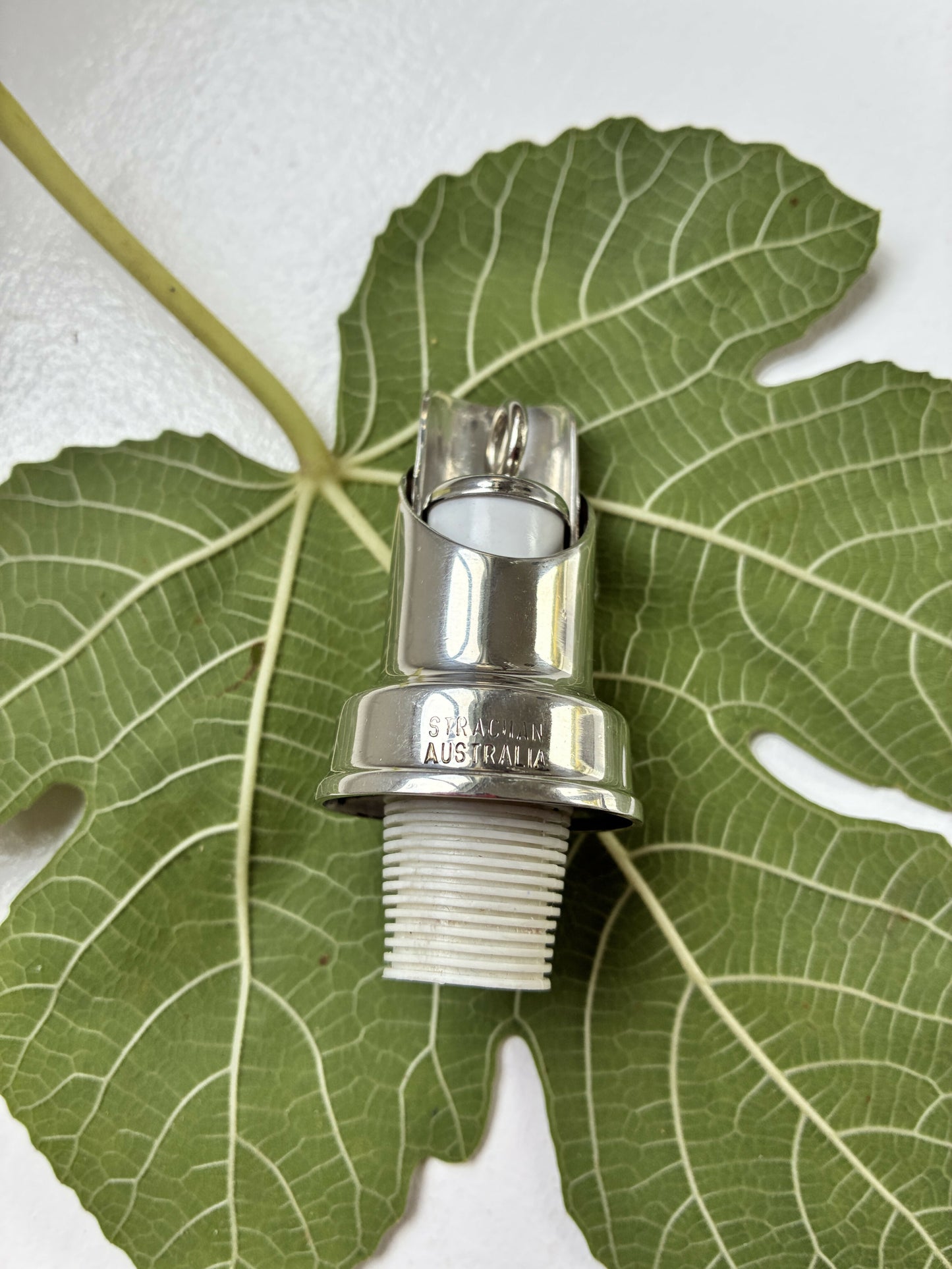 Silver wine pourer