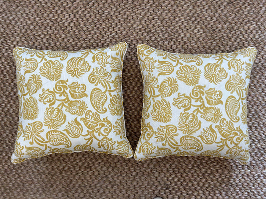 Pair of Rosa Bernal bespoke cushions