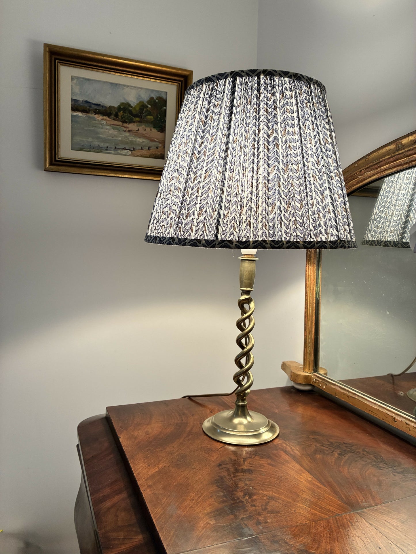 Brass Barley Twist Lampbase