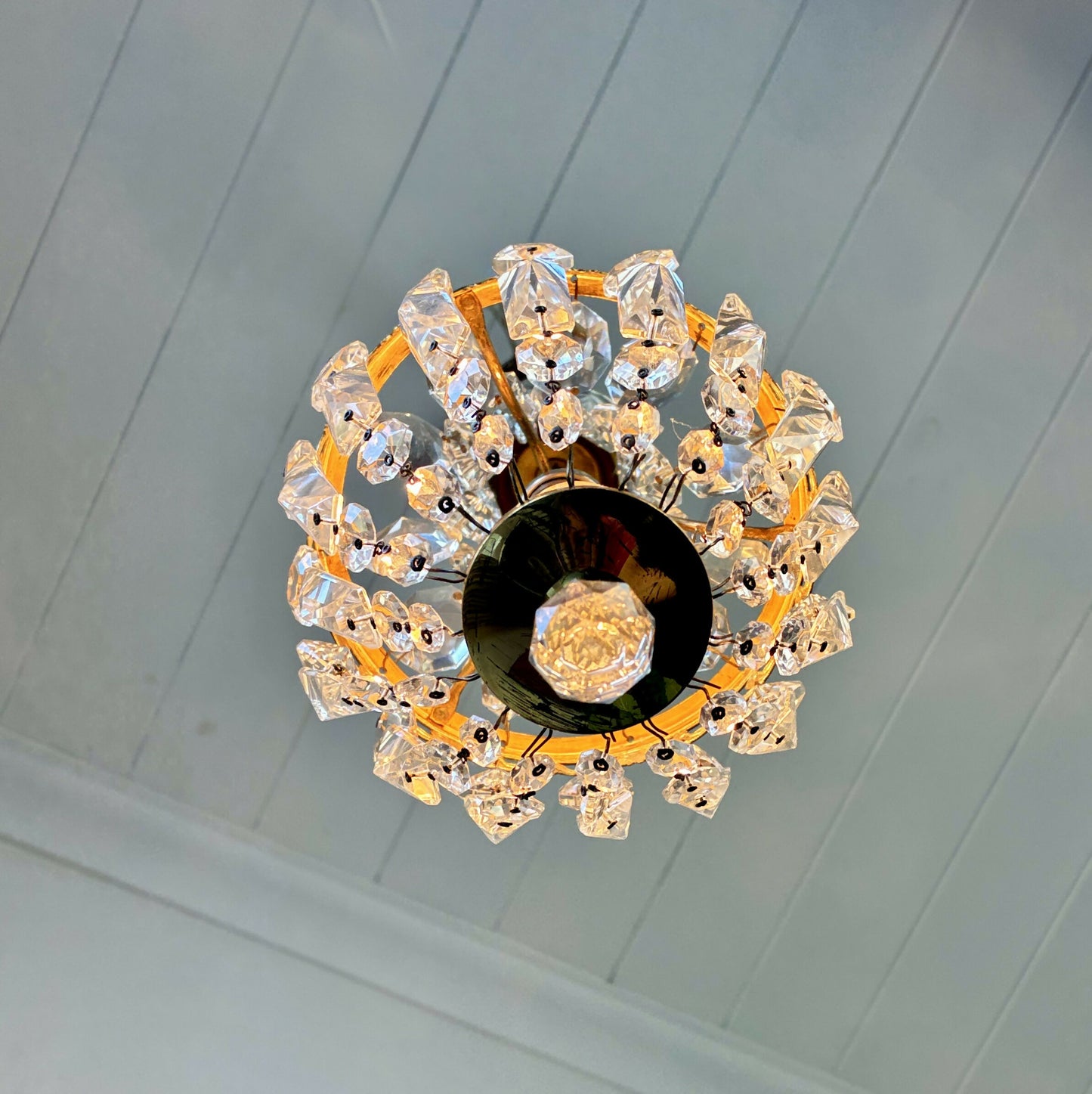 Small French Basket Chandelier