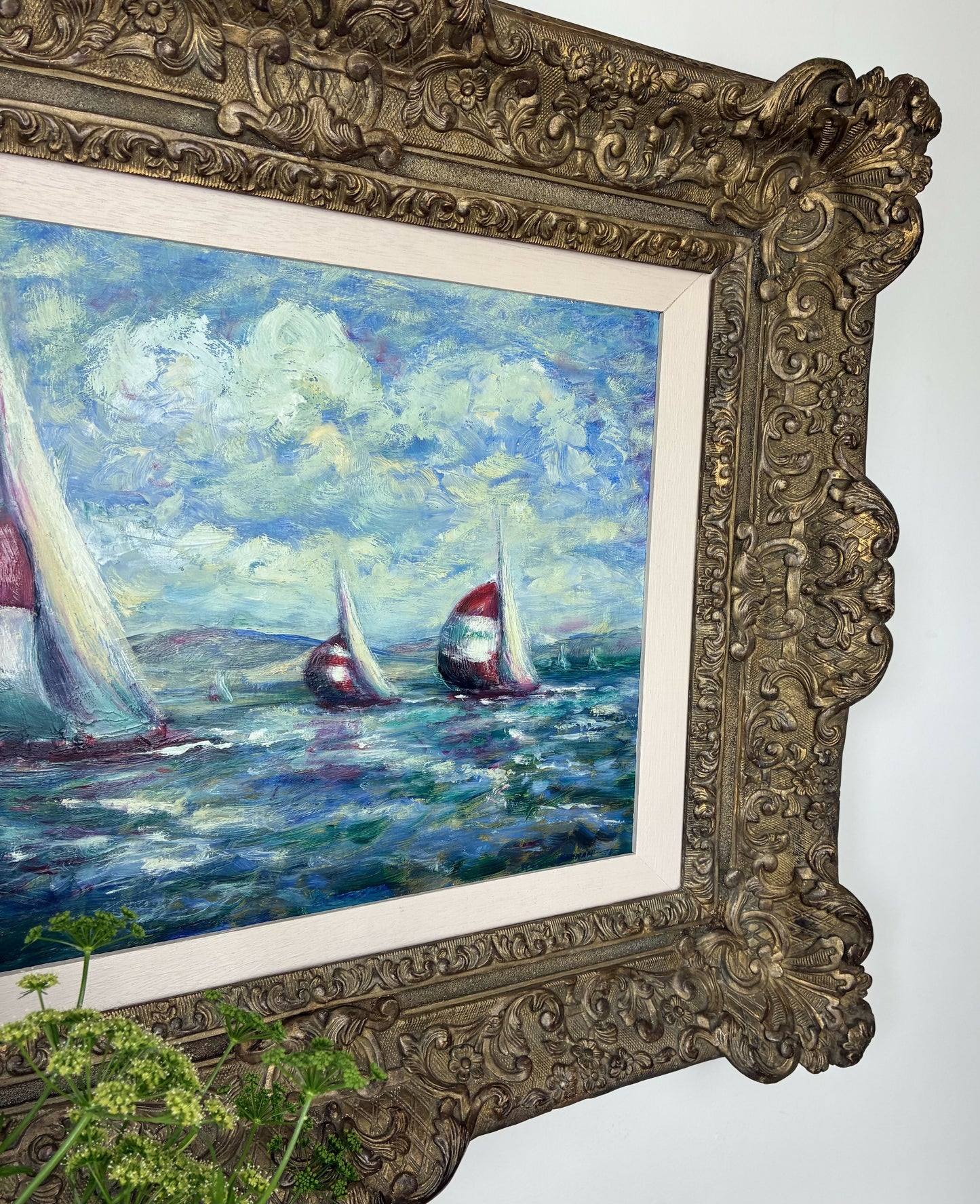 Original painting in magnificent antique frame