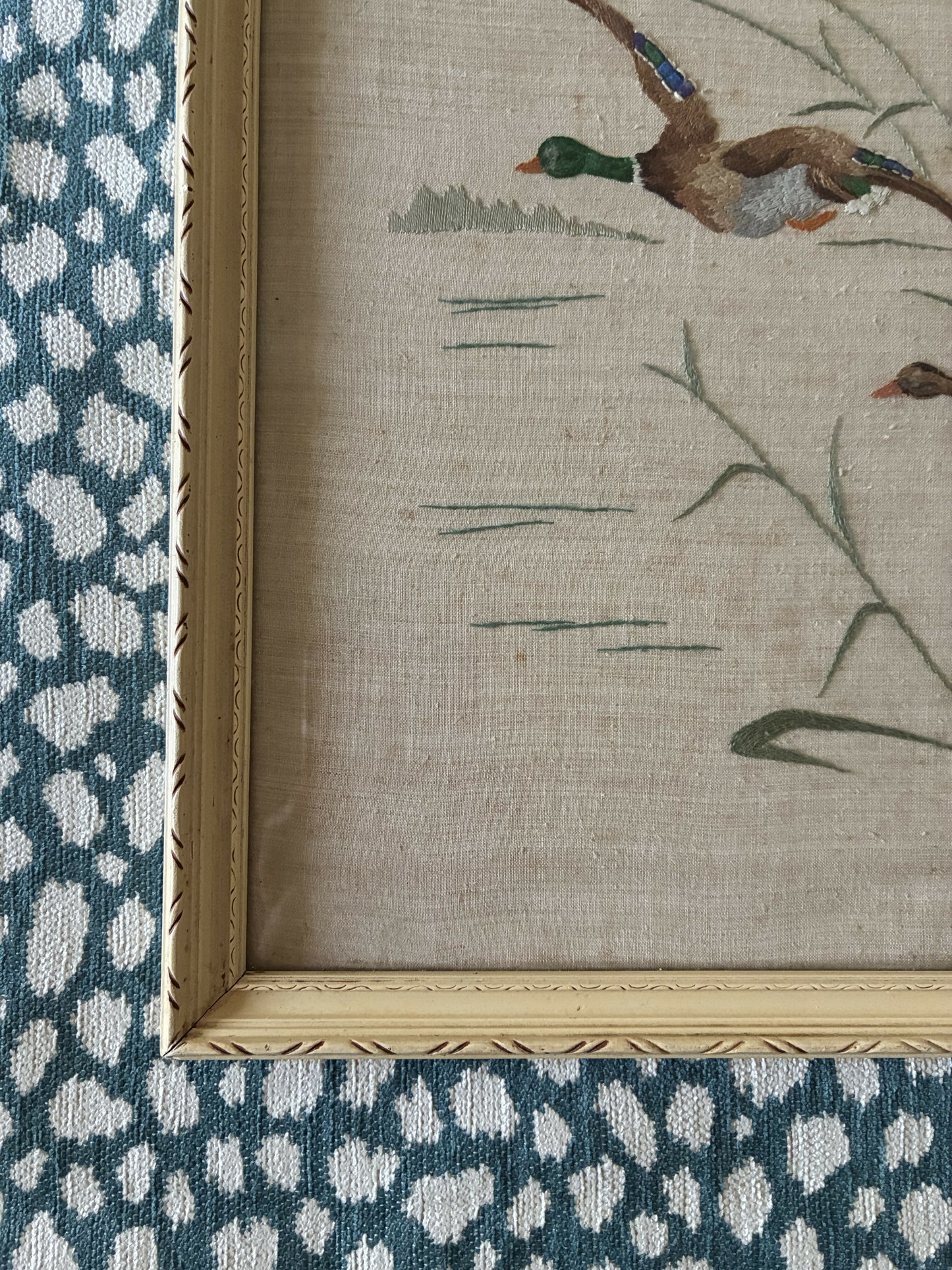 Crewel work Mallard Ducks