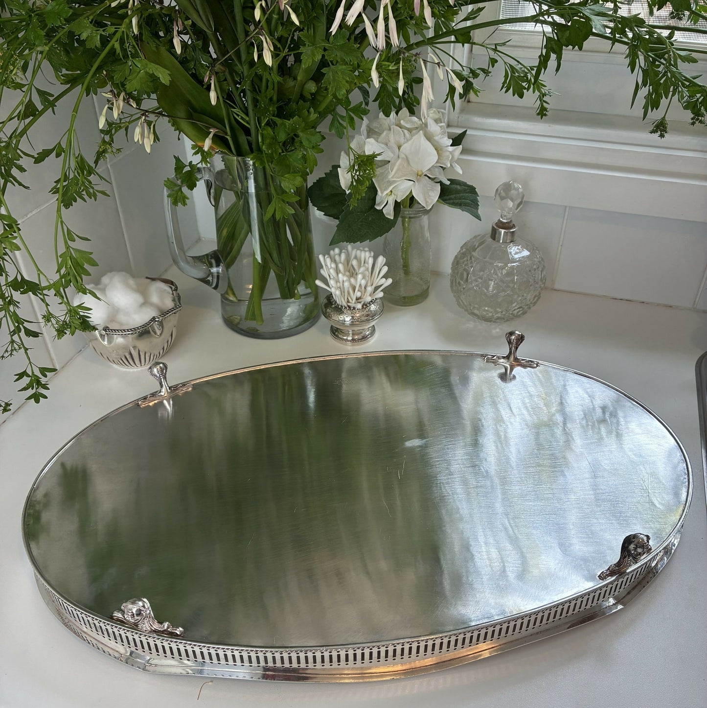 Large Oval Silver Tray