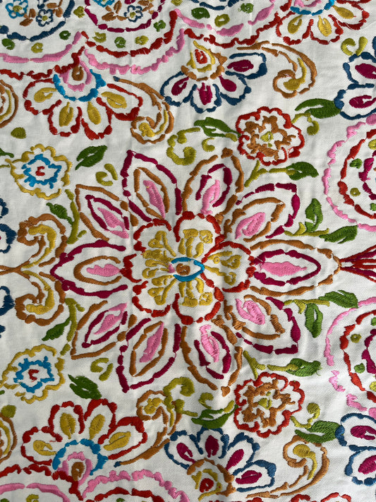 Party Floral' Fabric Remnant