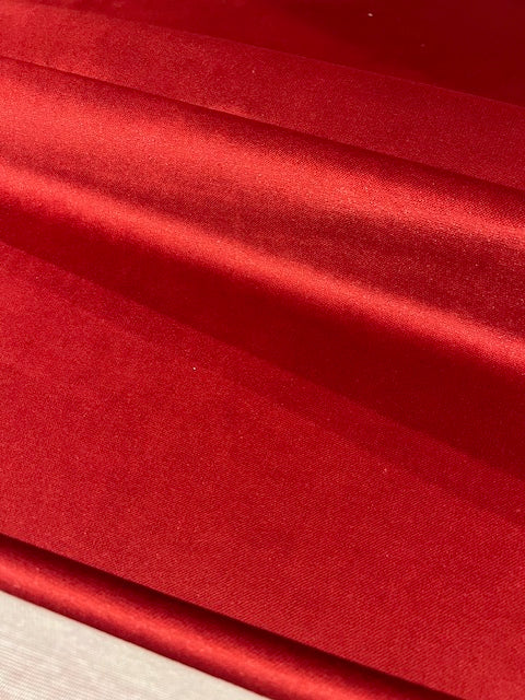 Crimson velvet Fabric Remnant