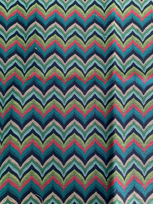 Zig zag Woven Fabric Remnant