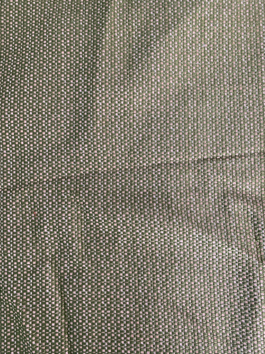 Outdoor plain Green Woven Fabric Remnant