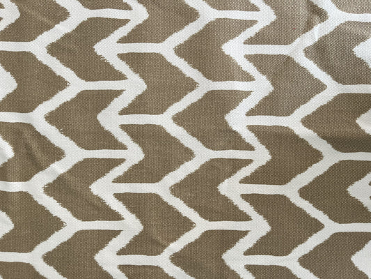 Beige Chevron Fabric Remnant