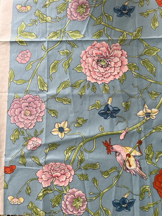 Redelmans 'Mille Rosee' in Matinale Blue Fabric Remnant