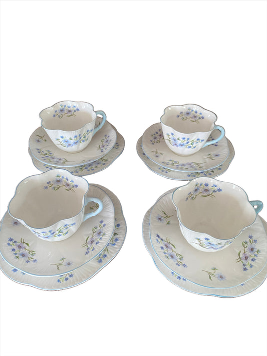 Blue Rock Shelley Porcelain Teaset