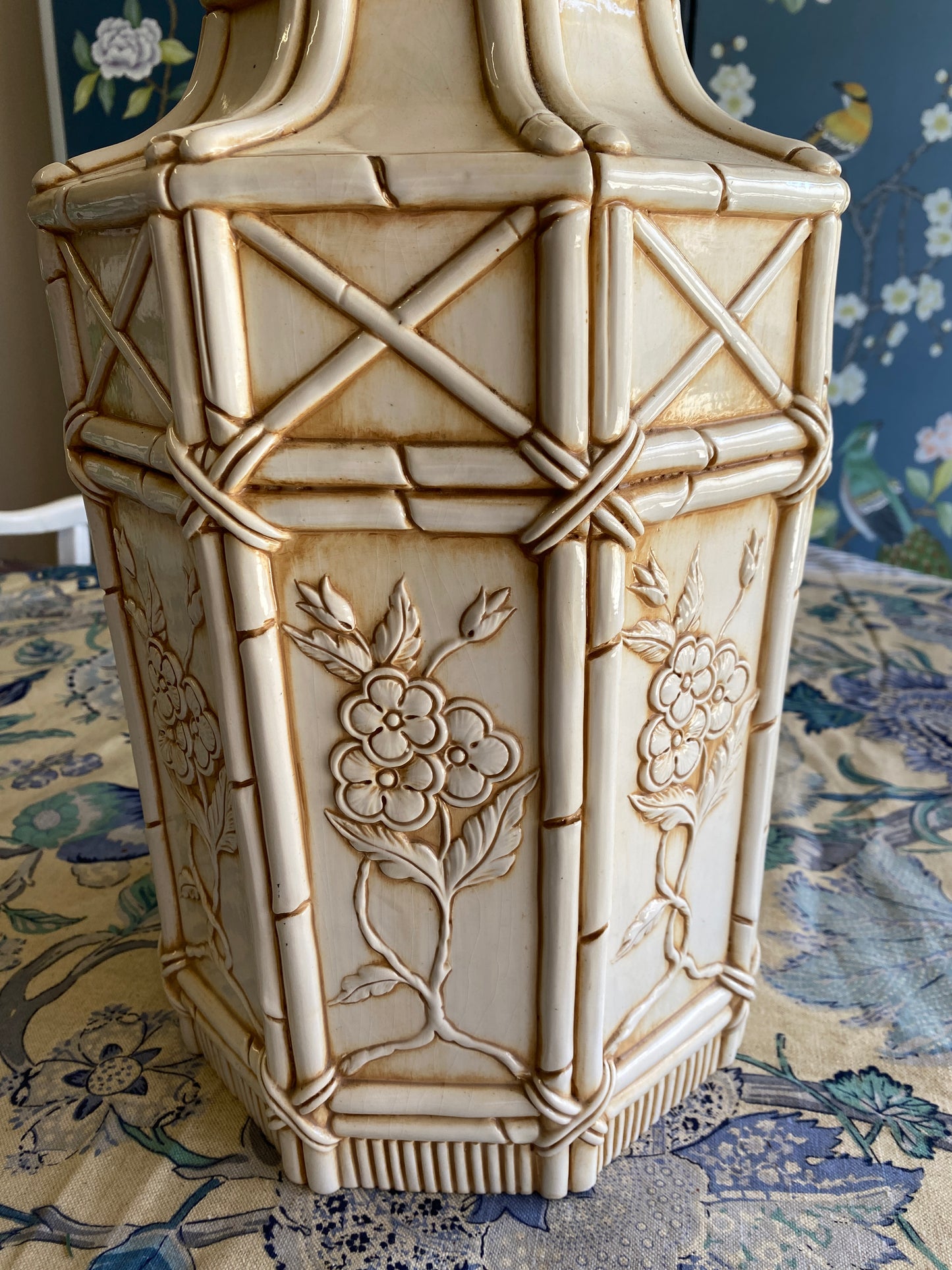 Large Italian Faux Bamboo Chinoiserie Lampbase