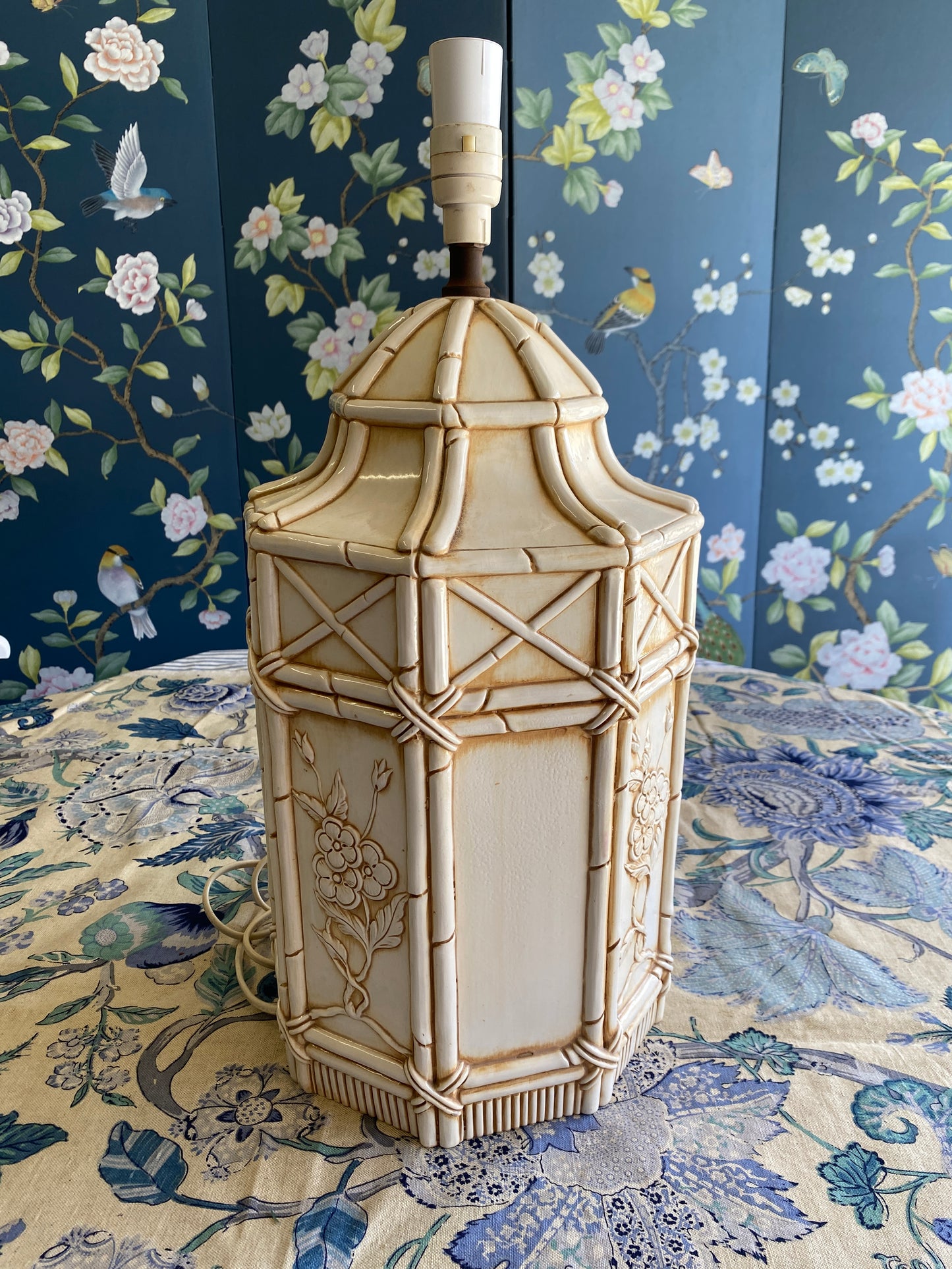 Large Italian Faux Bamboo Chinoiserie Lampbase