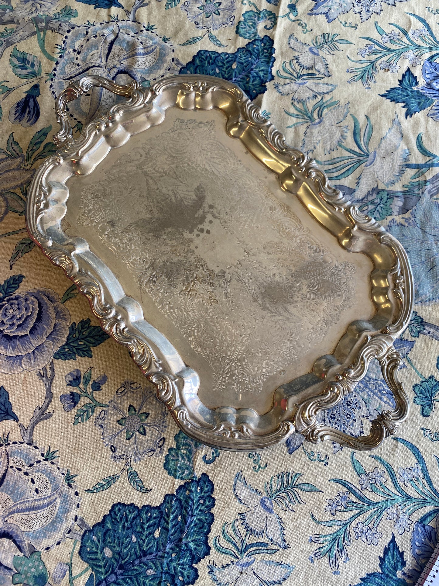 Large Silver Plated Tray