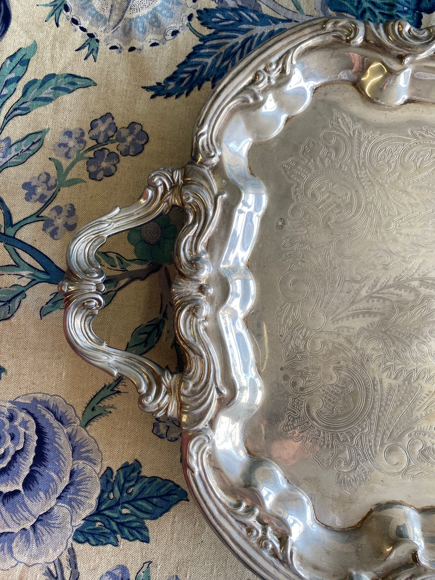 Large Silver Plated Tray