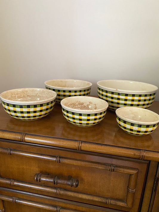 Villeroy & Boch Glasgow Set of 5 Check Bowls