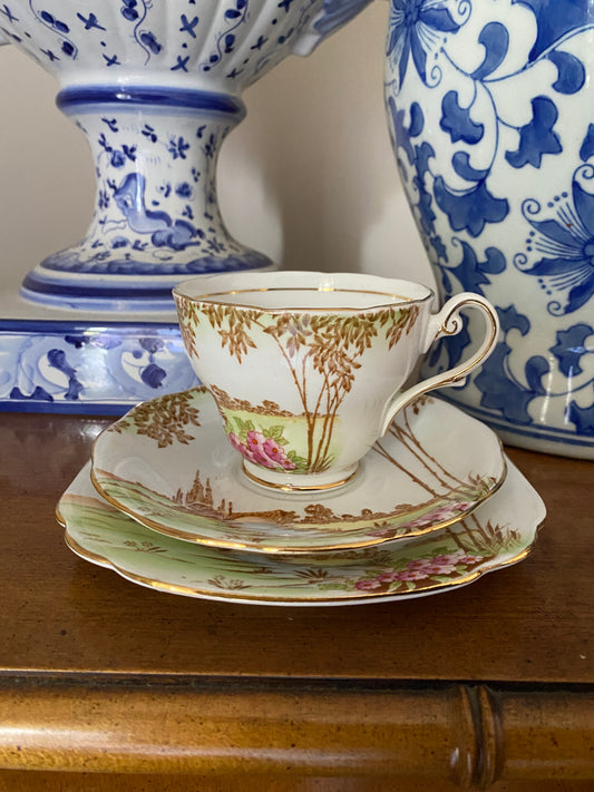 Royal Standard Bone China Meadowland pattern trio