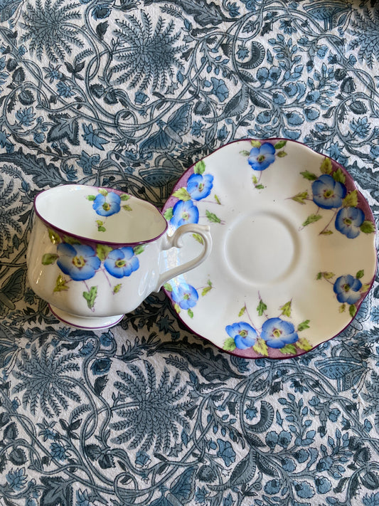 Royal Albert Crown China Pansy Duo