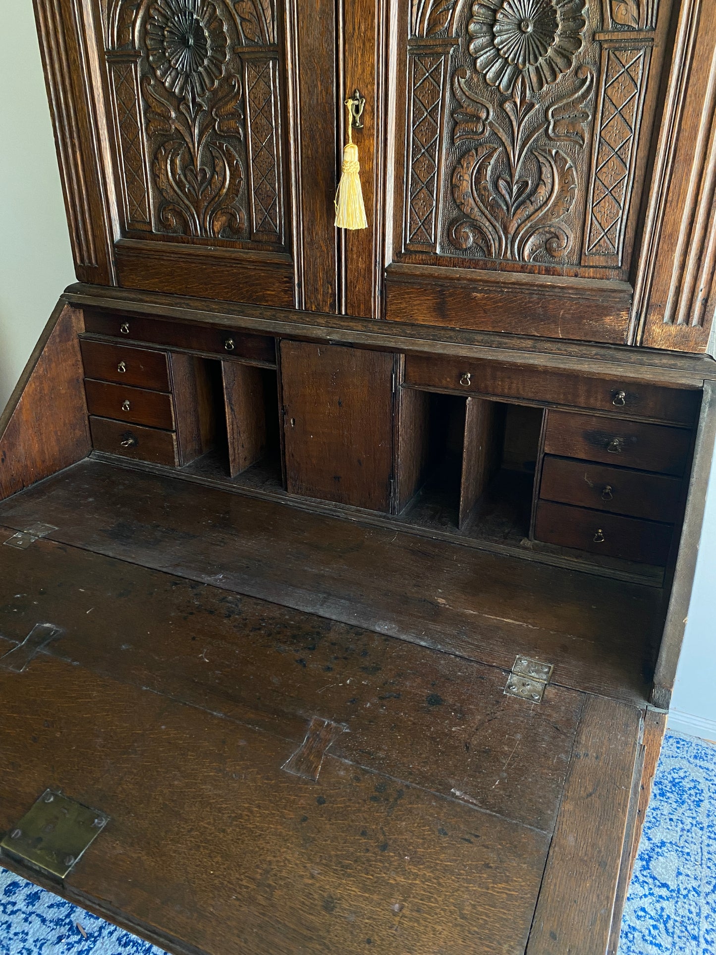 Antique Oak Writing Bureau
