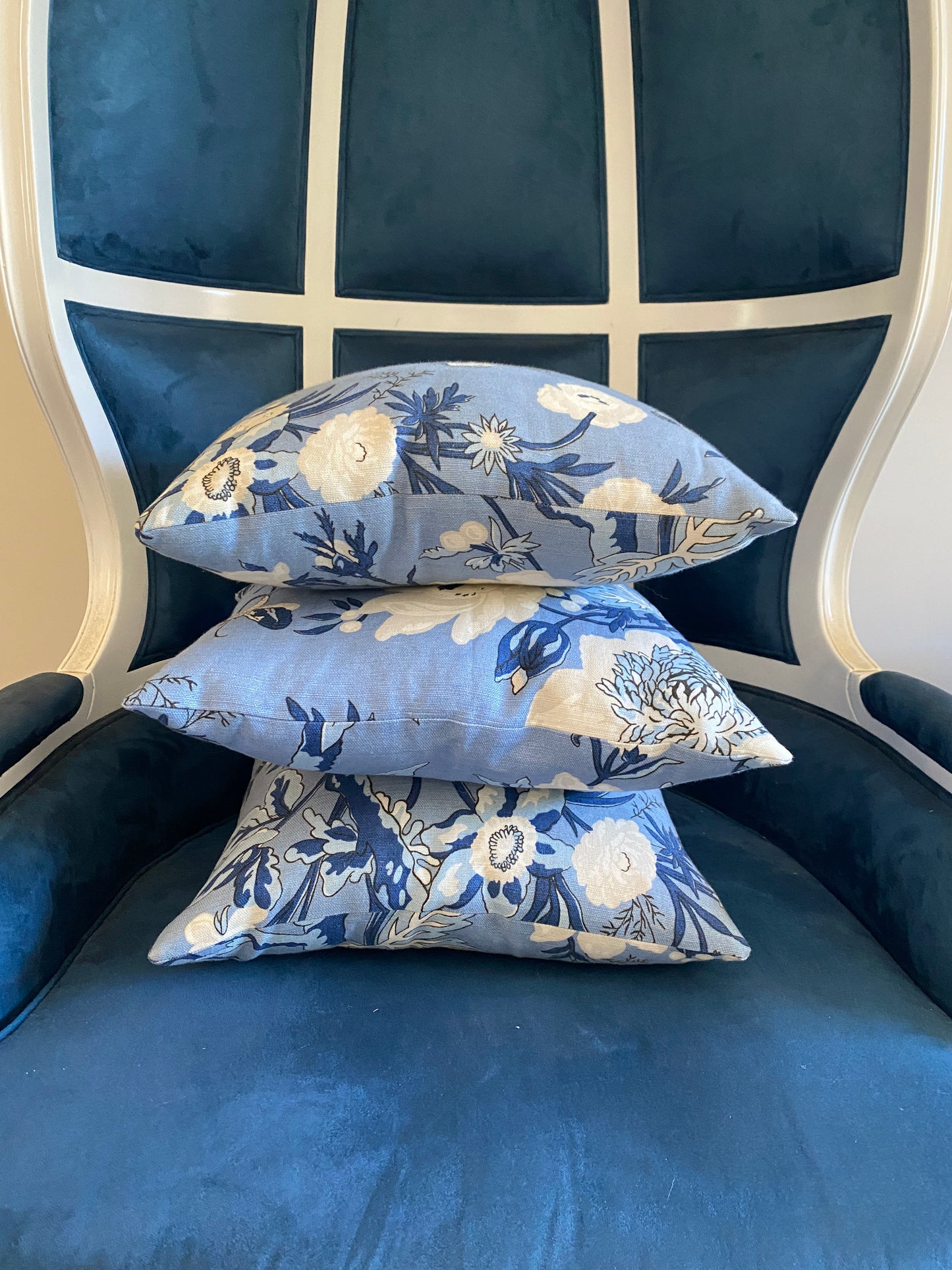 Thibaut Blue Nemour Cushion