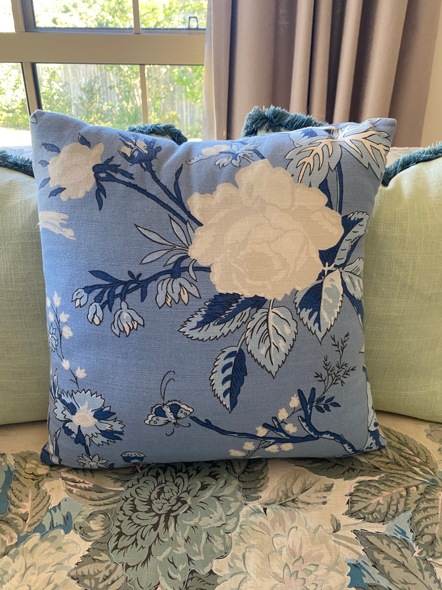 Thibaut Blue Nemour Cushion