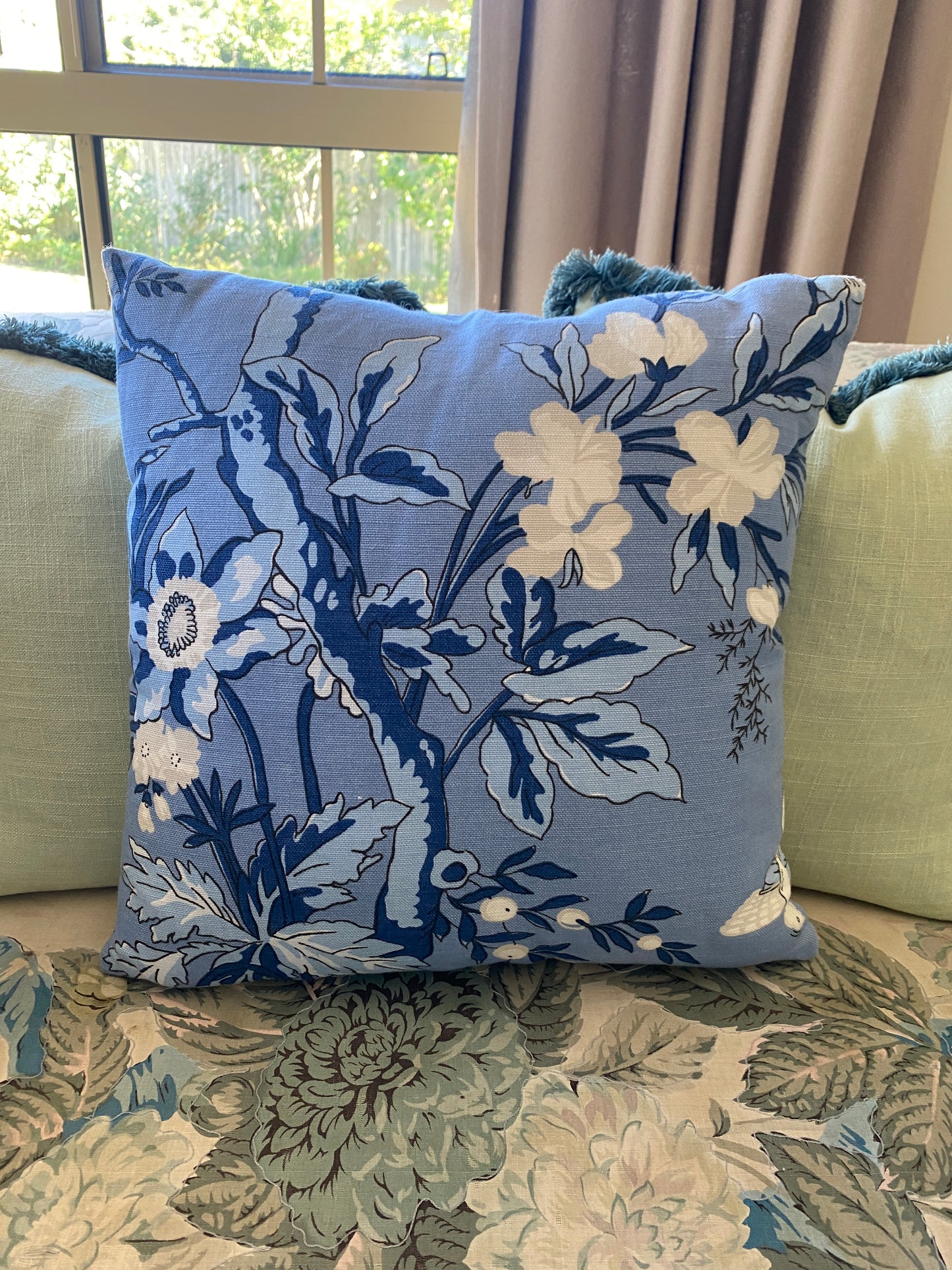 Thibaut Blue Nemour Cushion