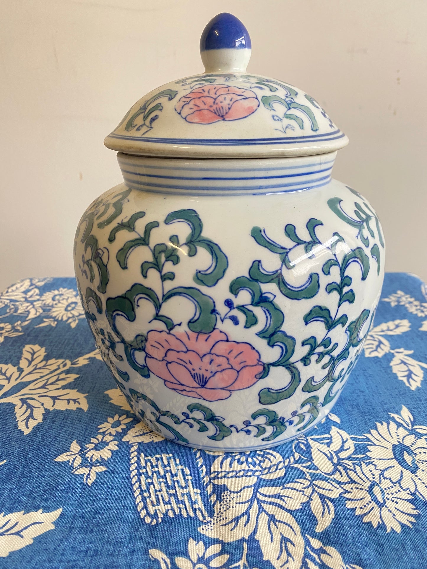 Vintage Chinoiserie Lidded Pot