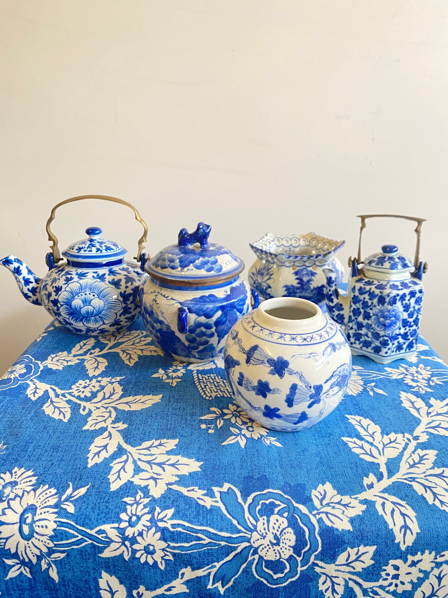 Collection of Mixed Blue & White Styling Pieces