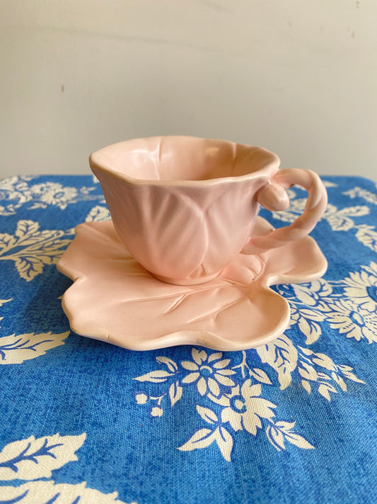 Vintage Pink Flower Cup & Saucer