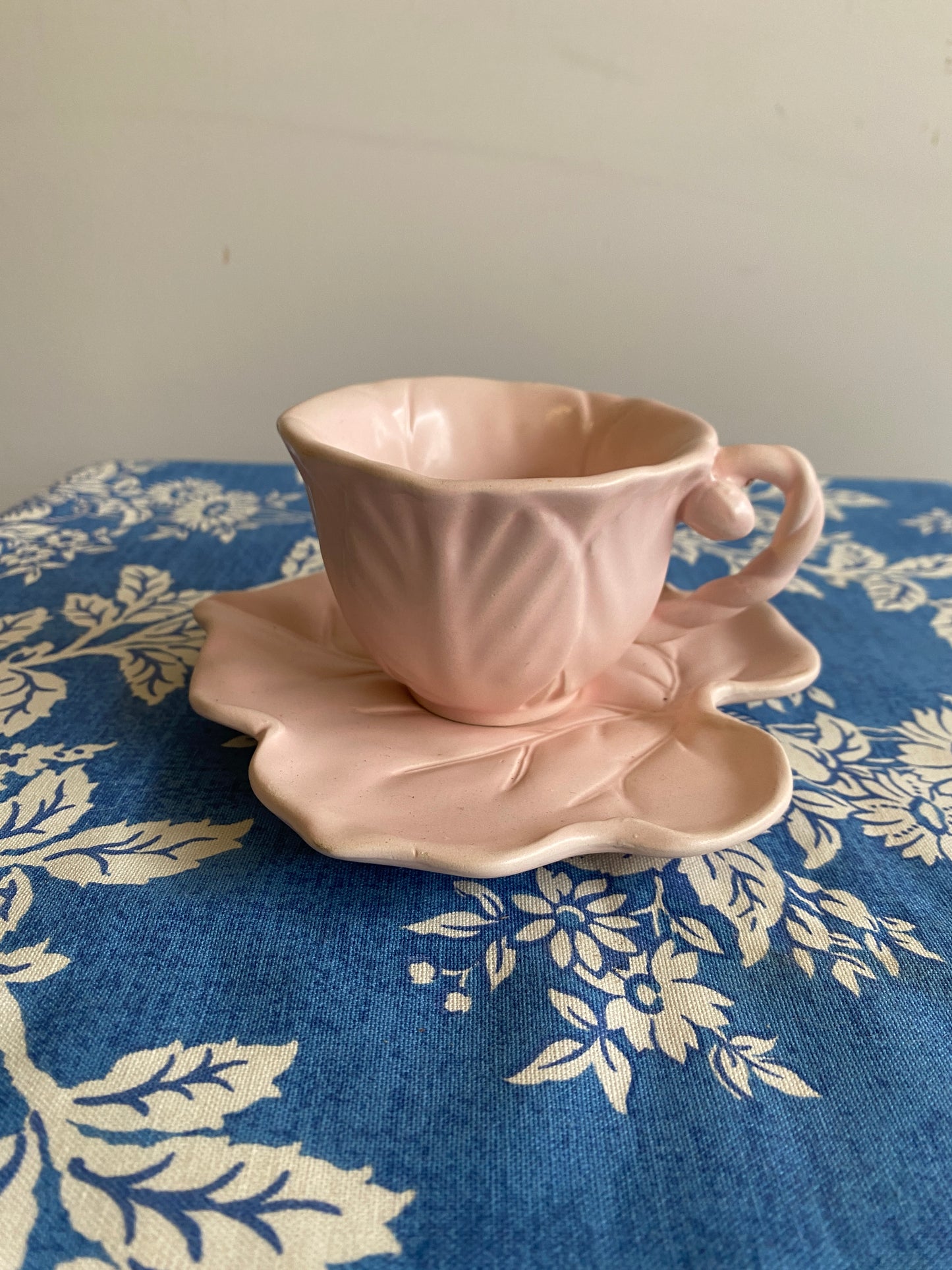 Vintage Pink Flower Cup & Saucer