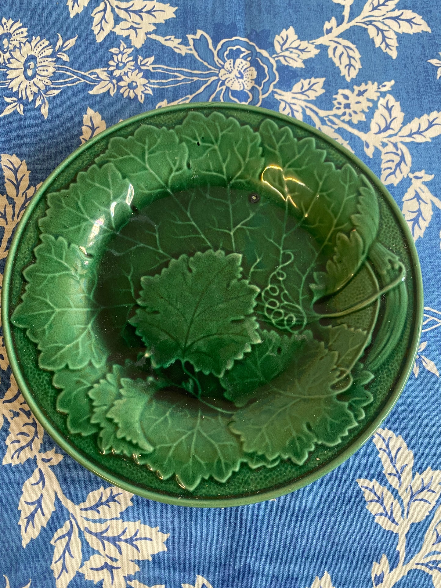 Green Majolica Plate