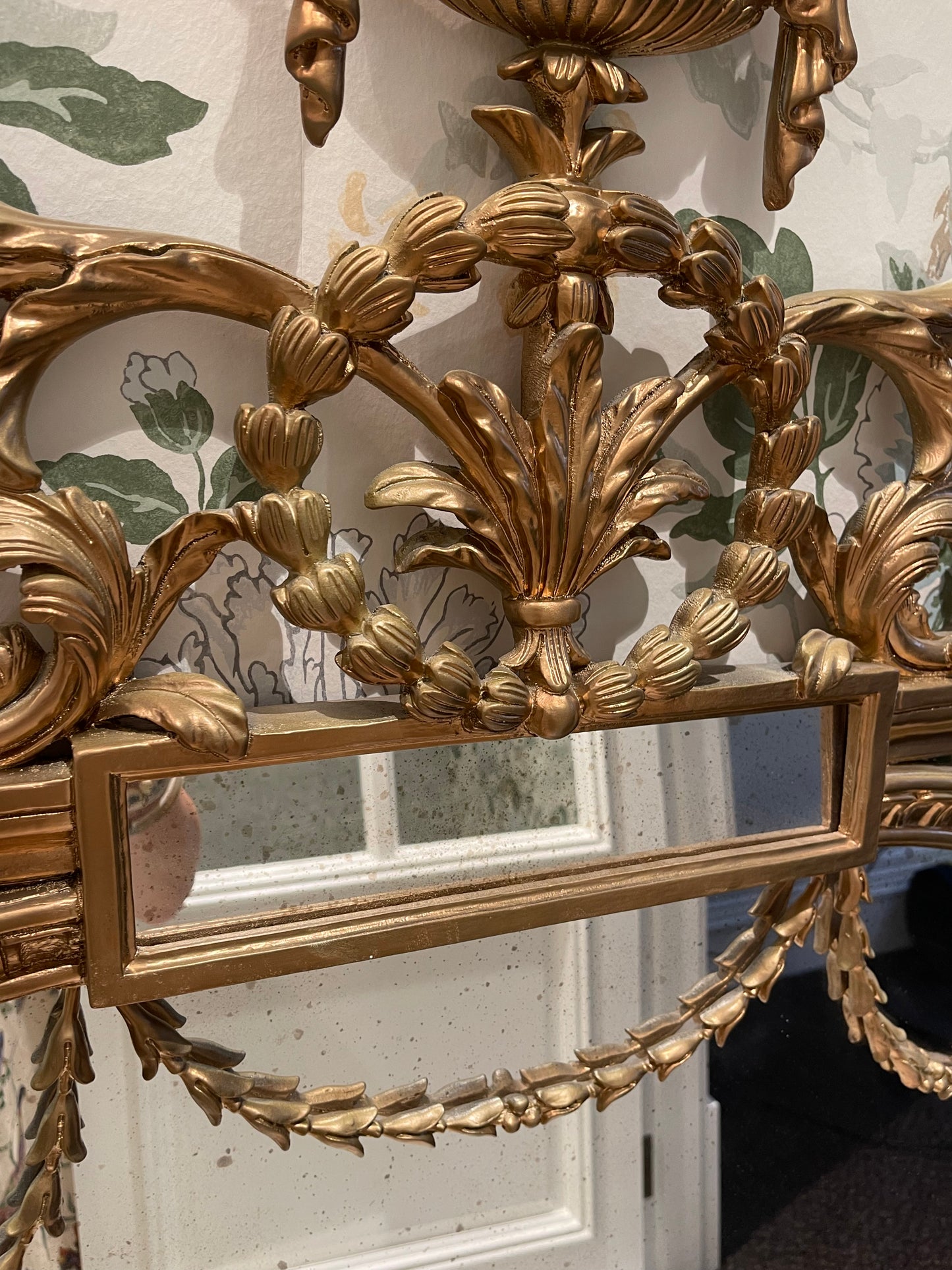 French inspired hand carved mirror by Roberto Giovanni