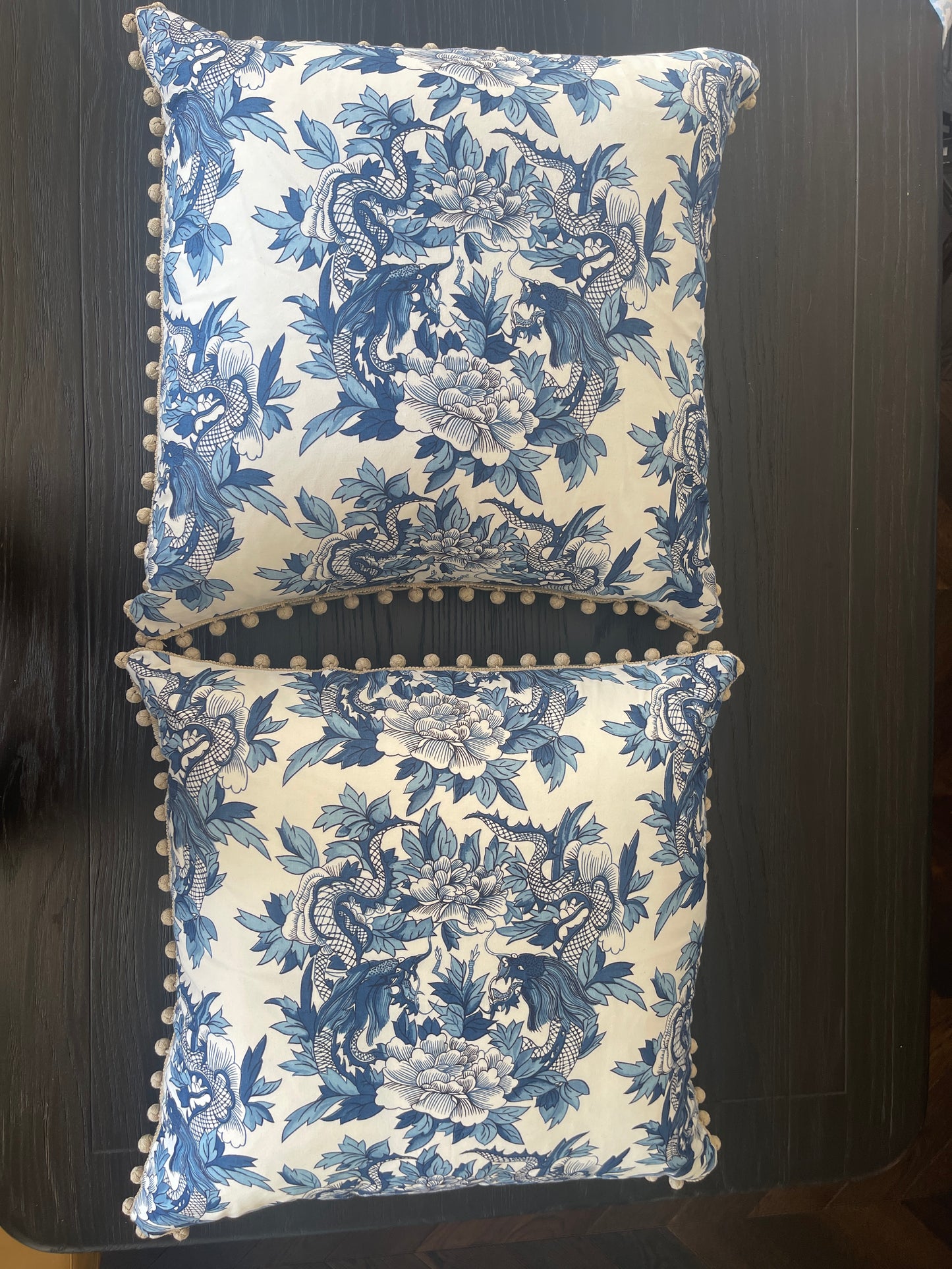 Pair Ralph Lauren Custom "Nanking" European Cushions