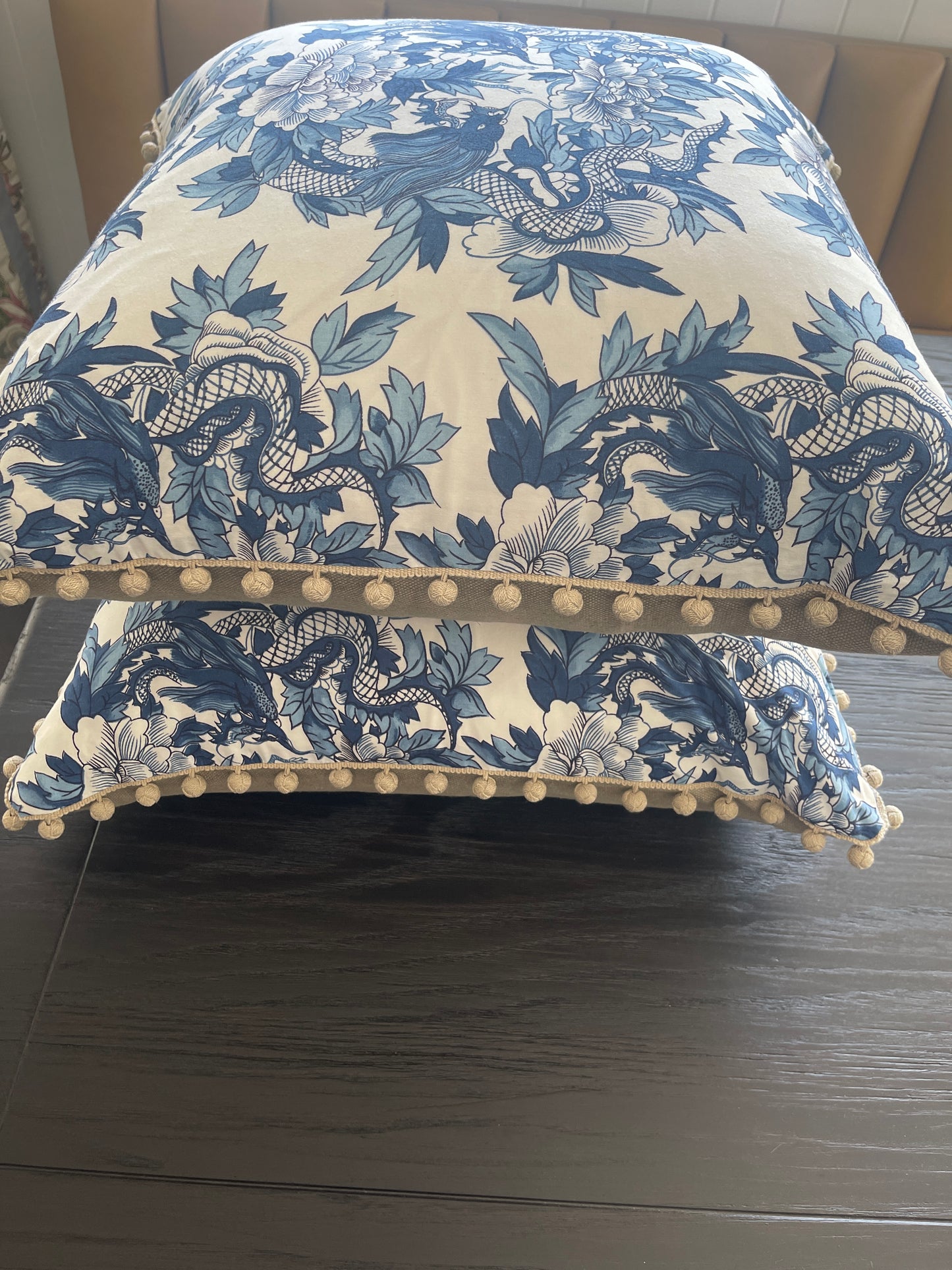 Pair Ralph Lauren Custom "Nanking" European Cushions