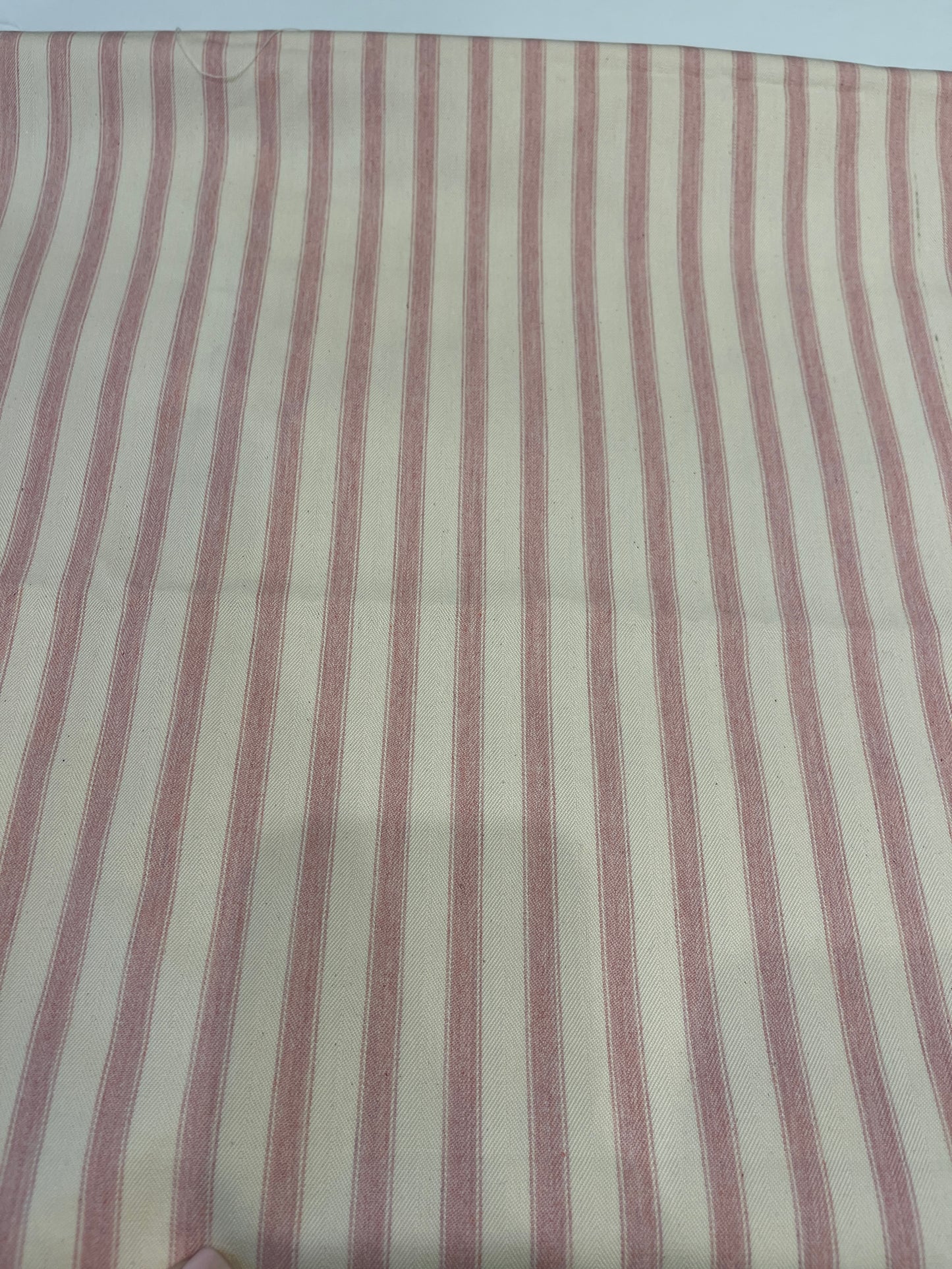 1m x Ian Mankin Ticking in Pink - Fabric Remnant