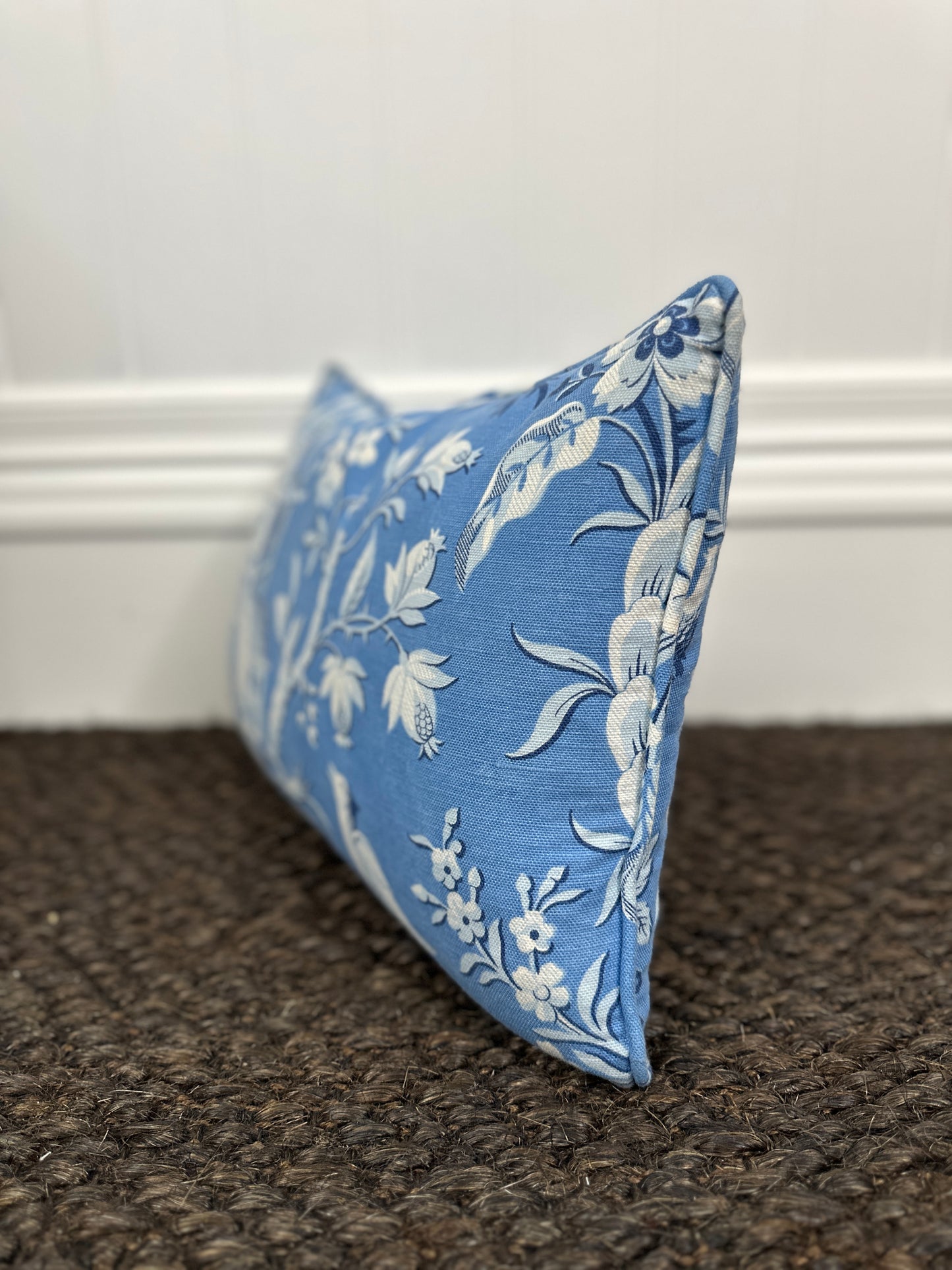 Thibaut Pagoda Garden Blue Chinoiserie Cushions