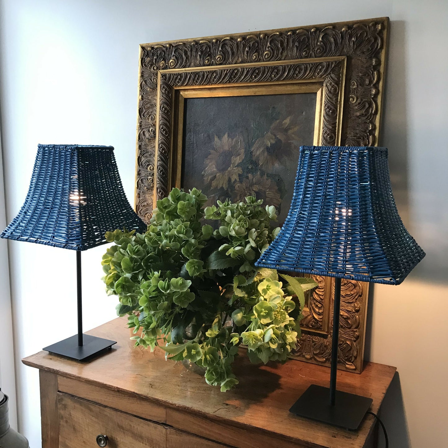 Blue Cane Lamps