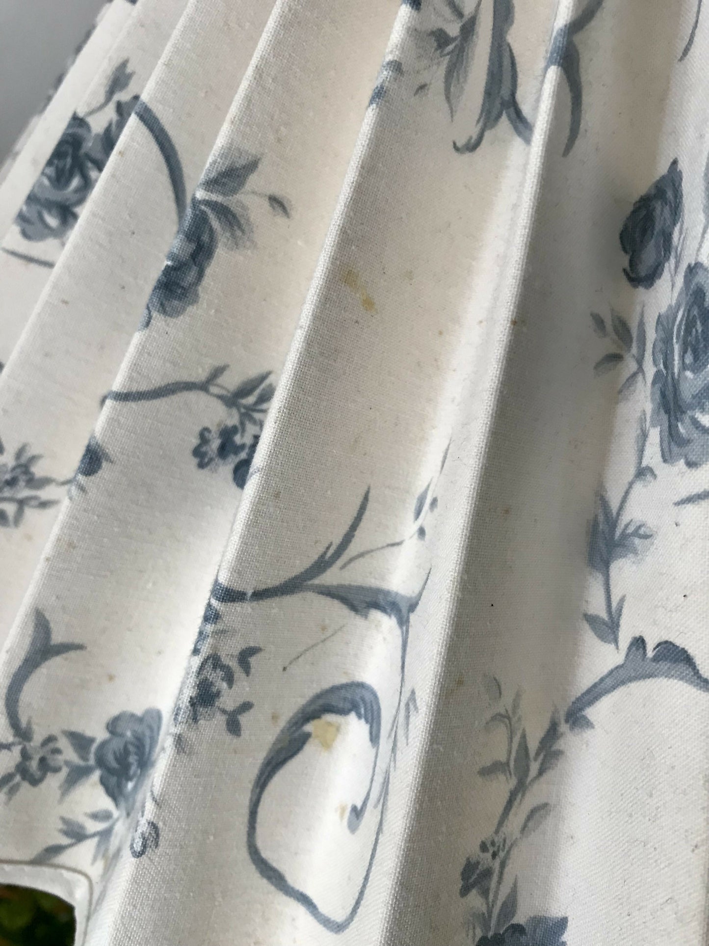 Pair of Blue Candlestick lamps with vintage pleated shades