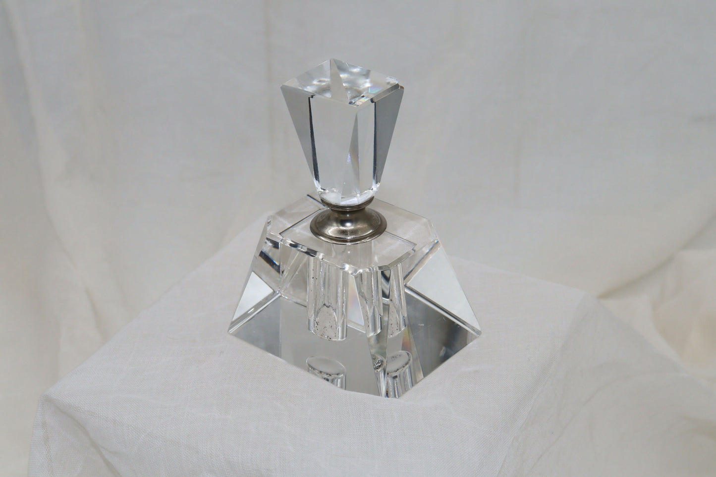 Art Deco style crystal perfume bottle