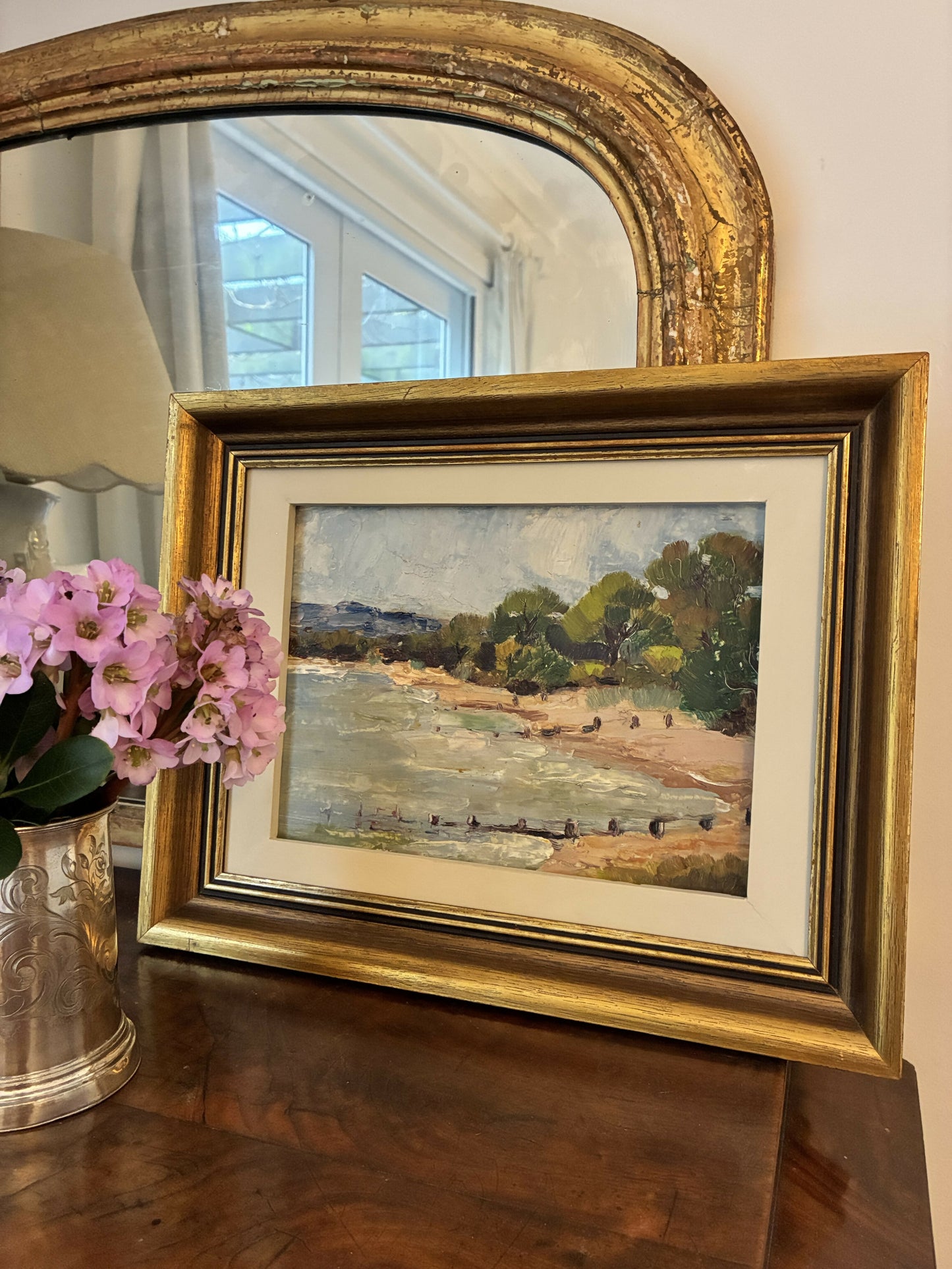 “Beach Groynes” Impressionist Painting